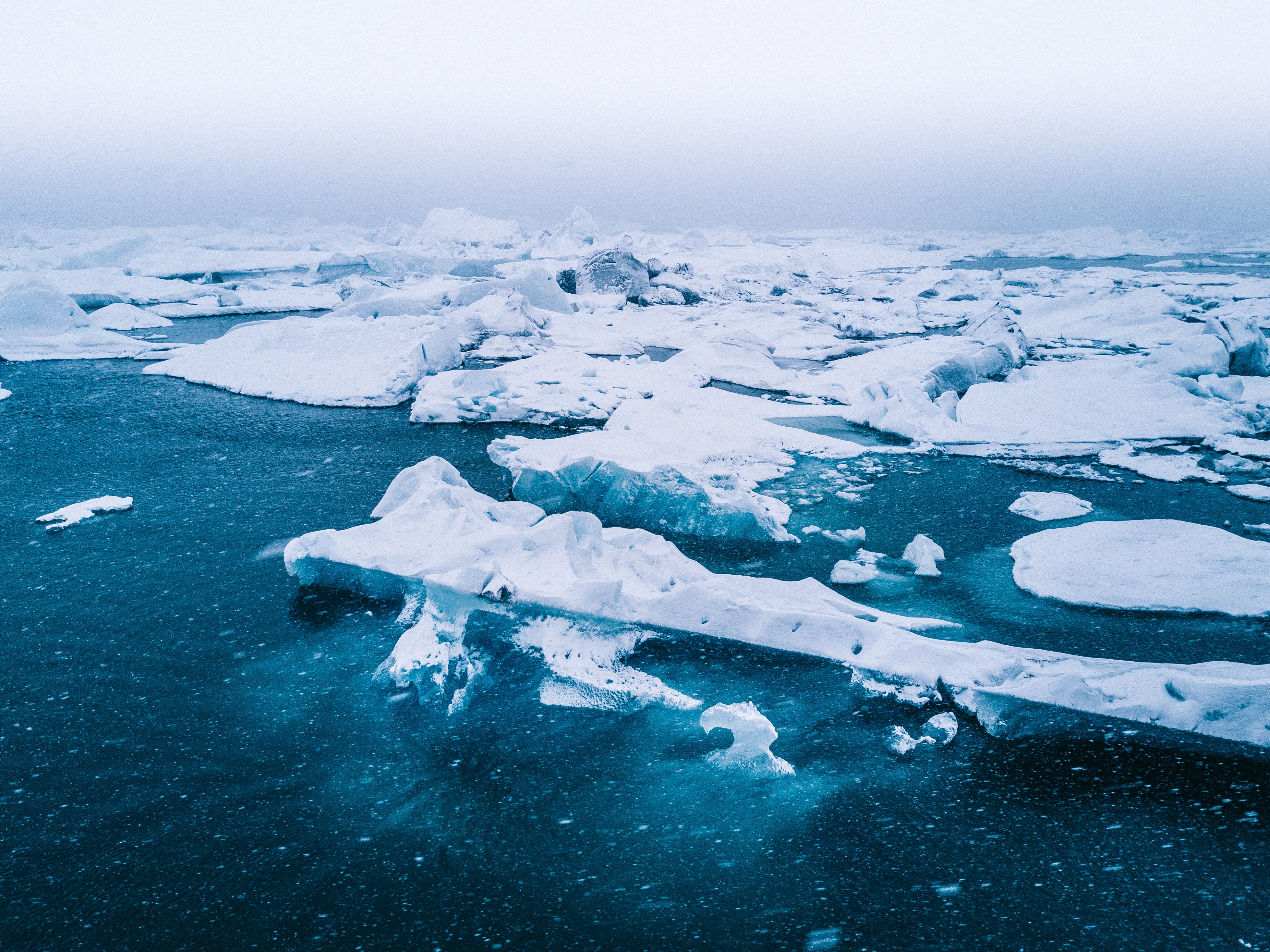 Isplater i havet. Photo by Willian Justen de Vasconcellos fra Unsplash